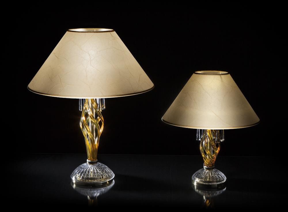 JVmoebel Tischleuchte Goldene Luster im antiken Stil mit warmweißem Licht, Ersatzlampe, Warmweiß, Made in Europa