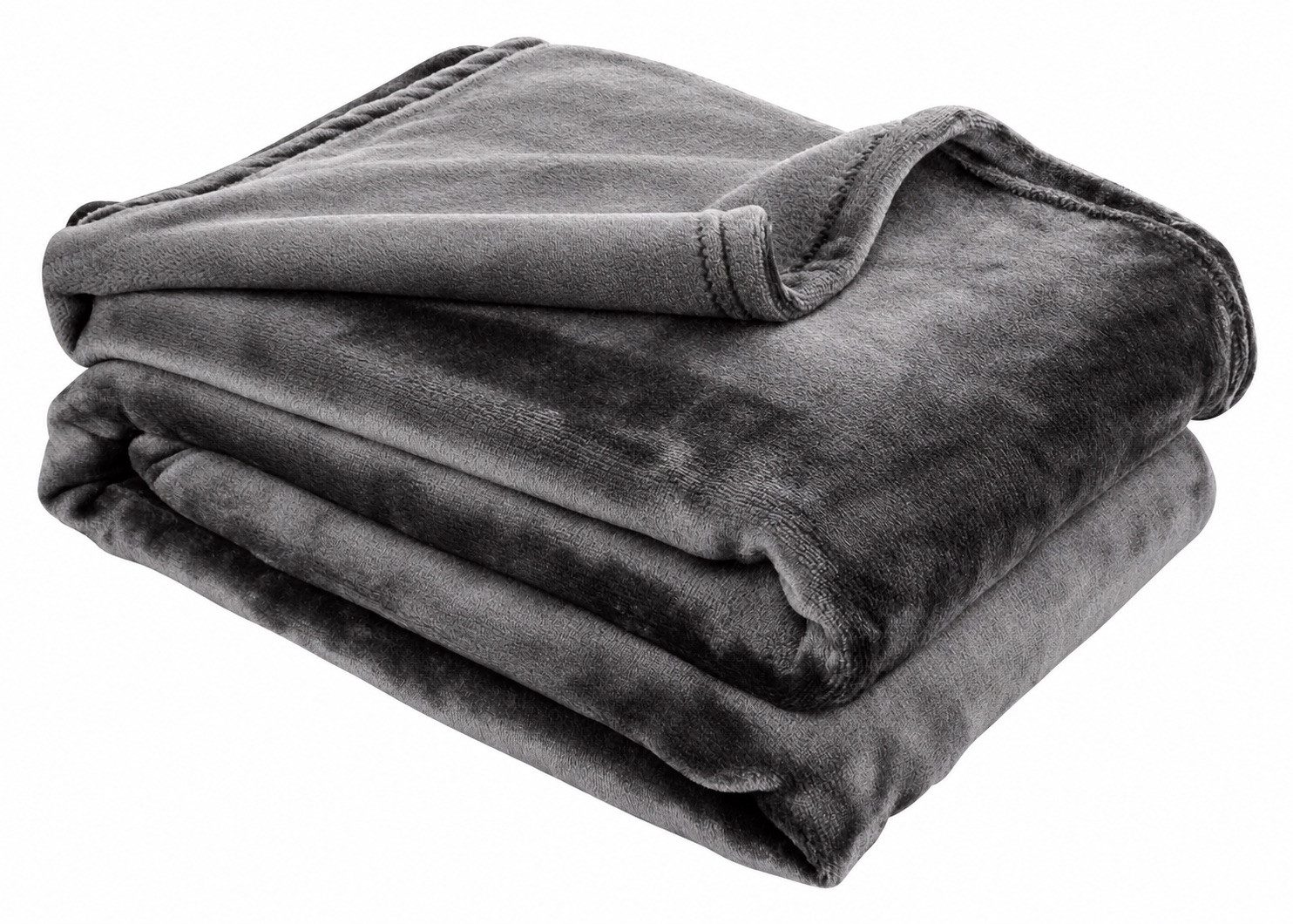 Wohndecke Dunlopillo Wohndecke 150 x 200cm - Kuscheldecke Platingrau, Dunlopillo, extra weiche TV-Decke Satin