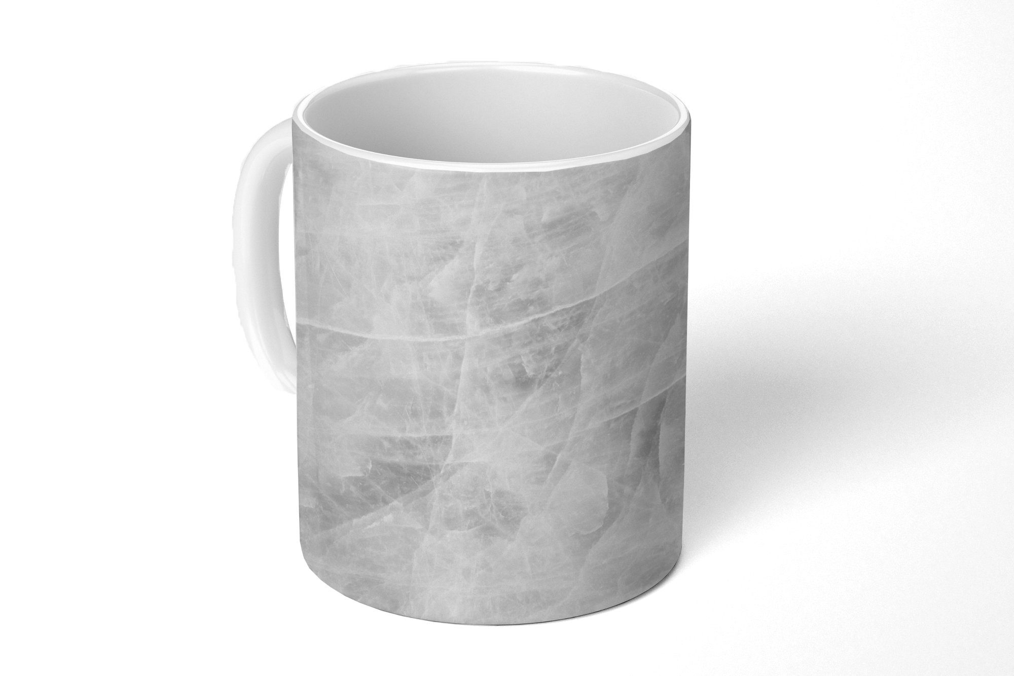 Kasse MuchoWow Tasse Marmor - Teetasse, Stein Marmoroptik, Kaffeetassen, Keramik, - - Weiß Becher, Luxus Geschenk Teetasse, 