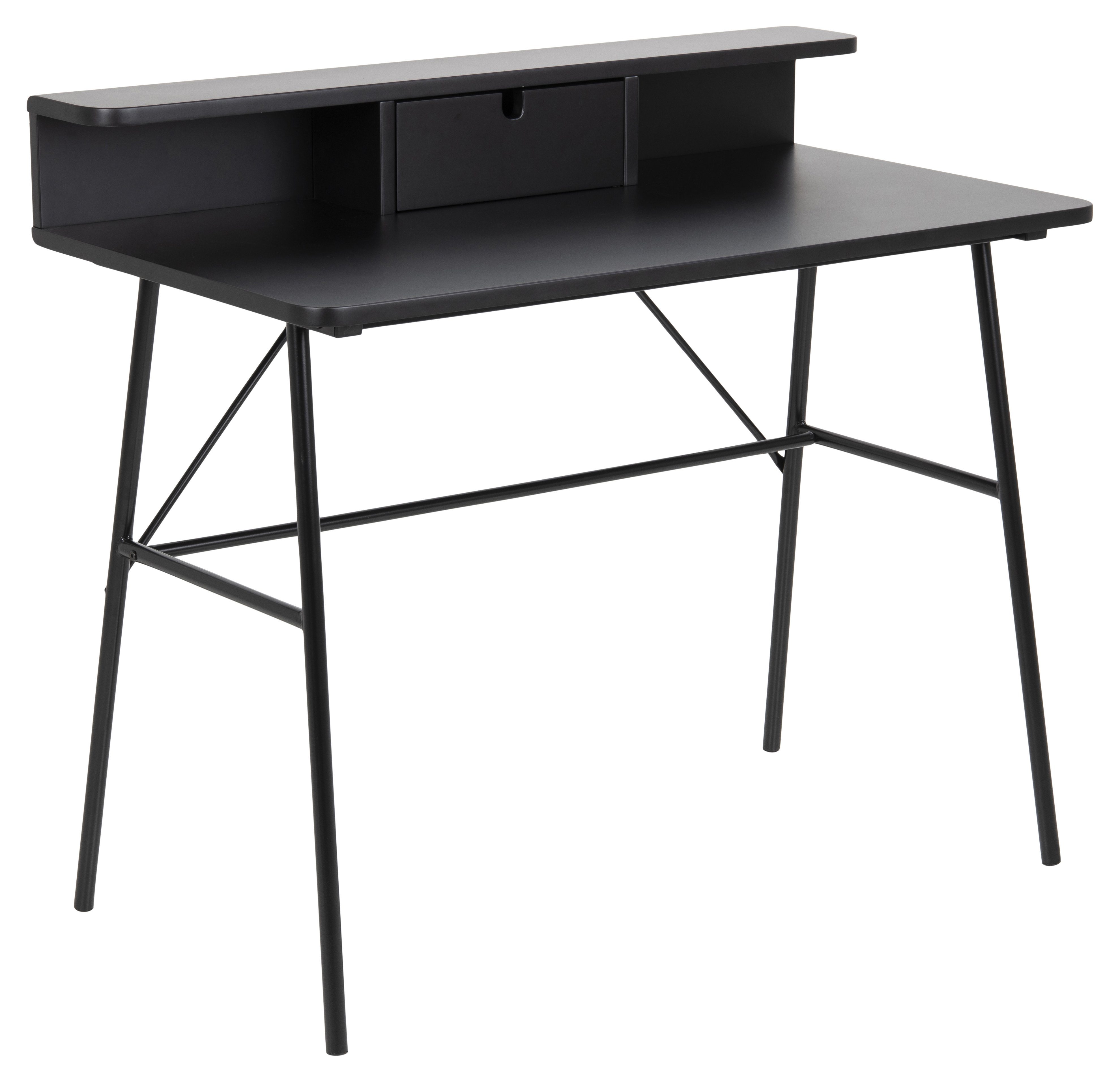 ebuy24 Schreibtisch Pascal Schreibtisch 1 mit Schublade, schwarz