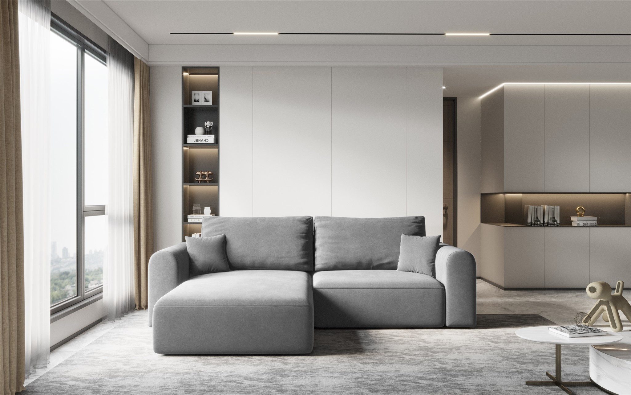 Ecksofa Sofa FLAVIO in Stoff