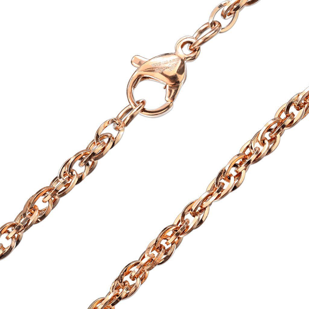 BUNGSA Ketten-Set Kette Rosegold aus Edelstahl Unisex (1-tlg), Halskette Necklace | Edelstahlketten