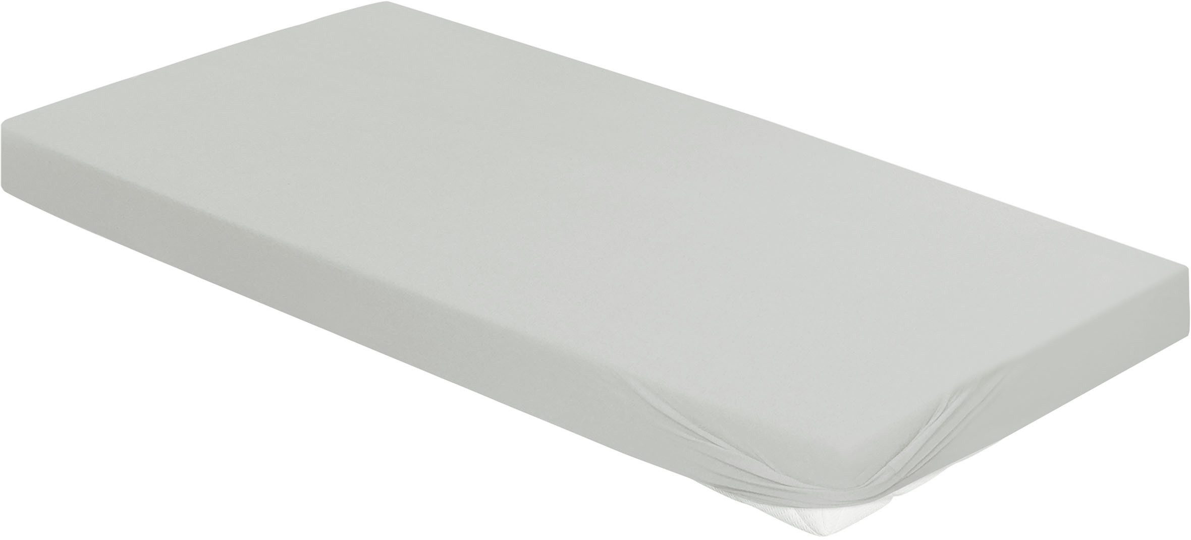 BIERBAUM Spannbettlaken Jersey, Jersey, Gummizug: rundum, (1 Stück), 95 % Baumwolle und 5 % Elasthan für optimale Weichheit und Dehnbarkeit