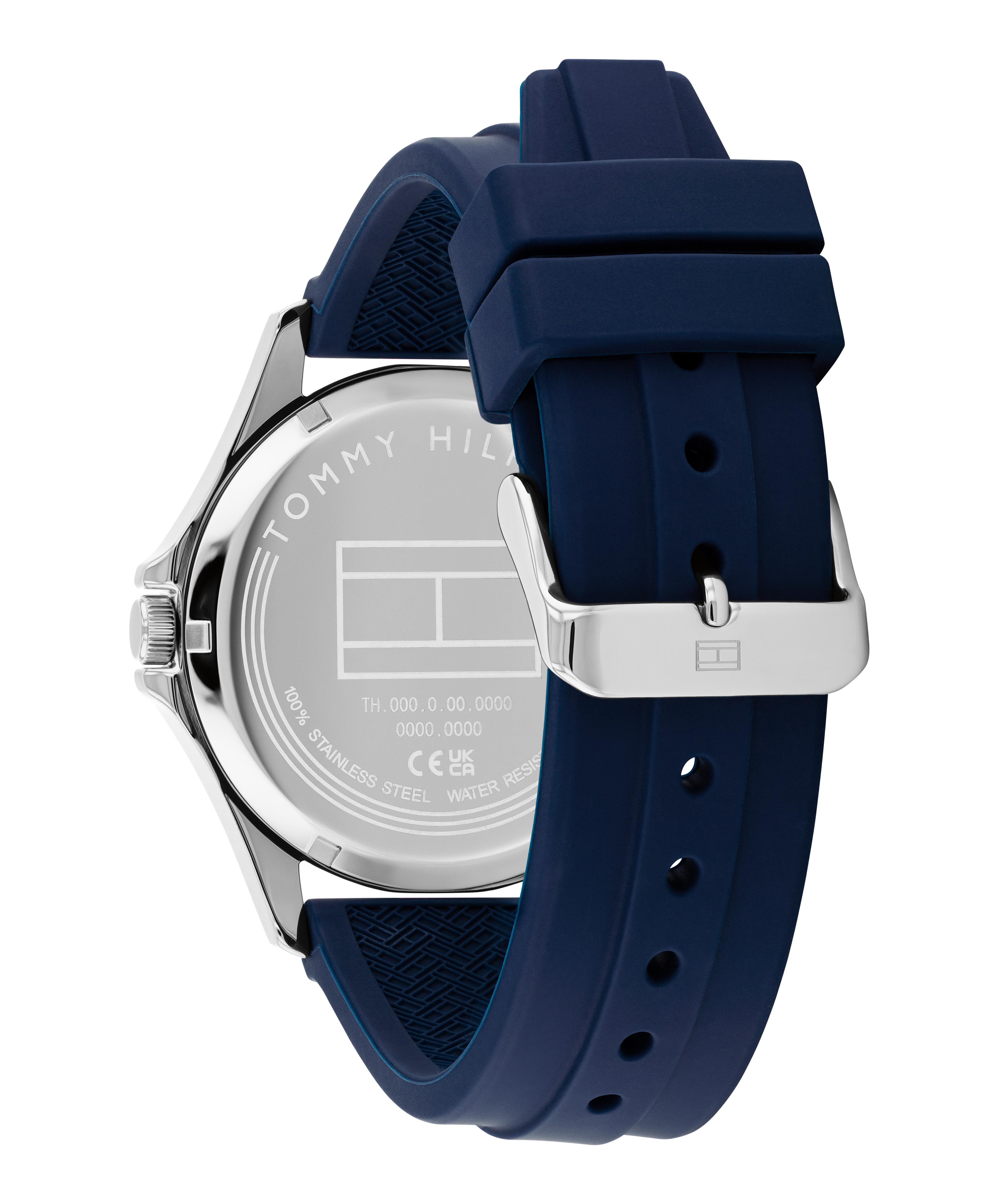 Tommy Hilfiger Quarzuhr BRUCE 1710738, Armbanduhr, Herrenuhr, Silikonarmband, analog