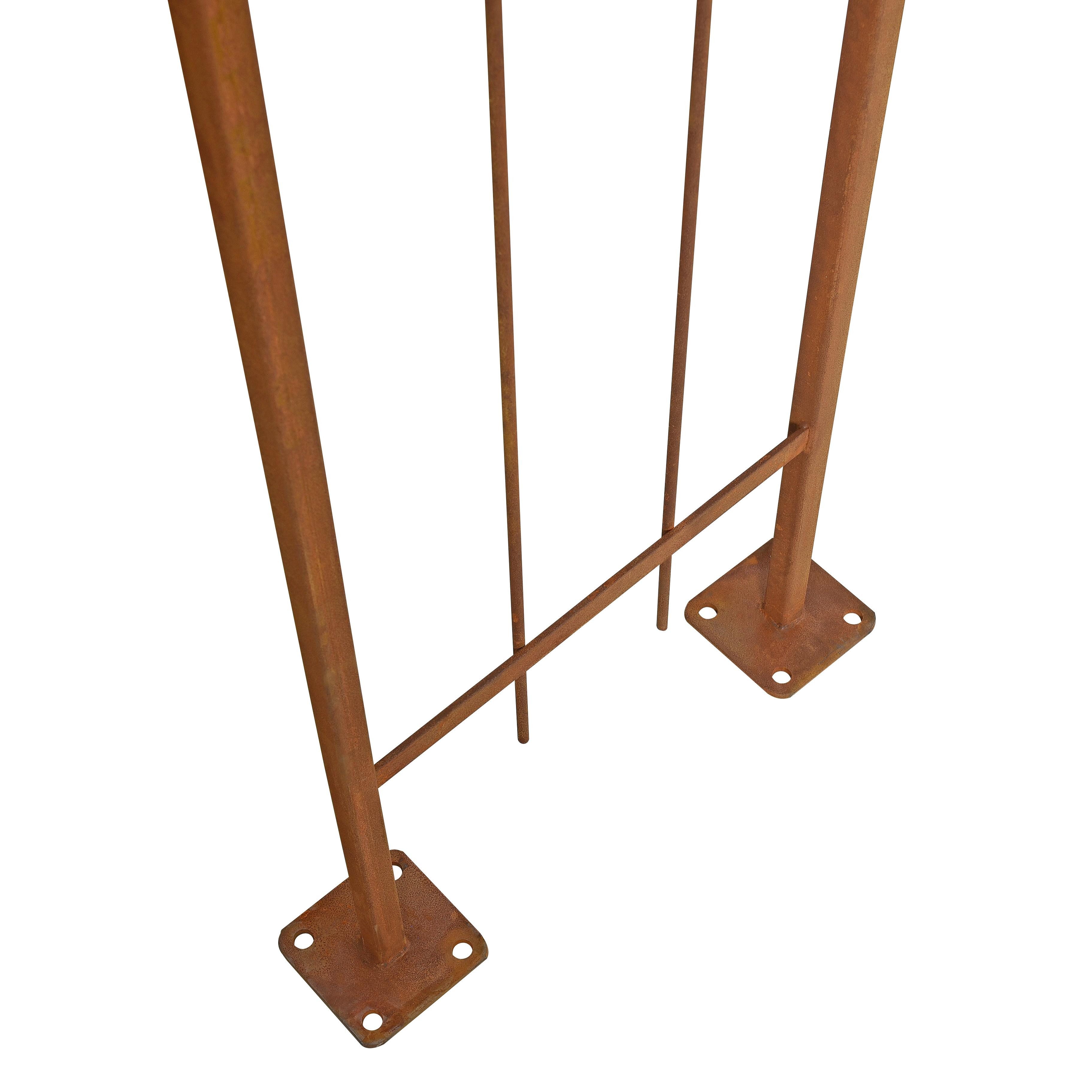 ESTEXO Rankgitter Rosenspalier Rosenbogen Torbogen 140 cm Rankhilfe Rost Metall Klette – Bild 4 von 5