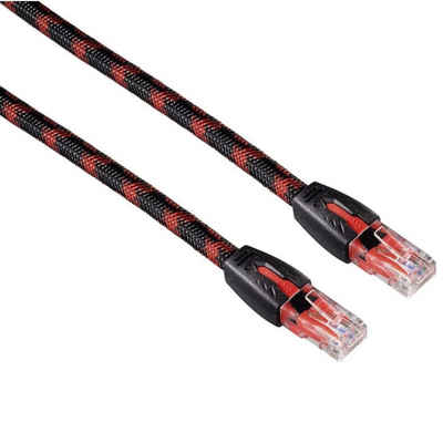 Hama 3m Gaming Netzwerk-Kabel Cat6 Lan-Kabel Live LAN-Kabel, RJ45, Kein (300 cm), Patch-Kabel Cat 6 Gigabit Ethernet