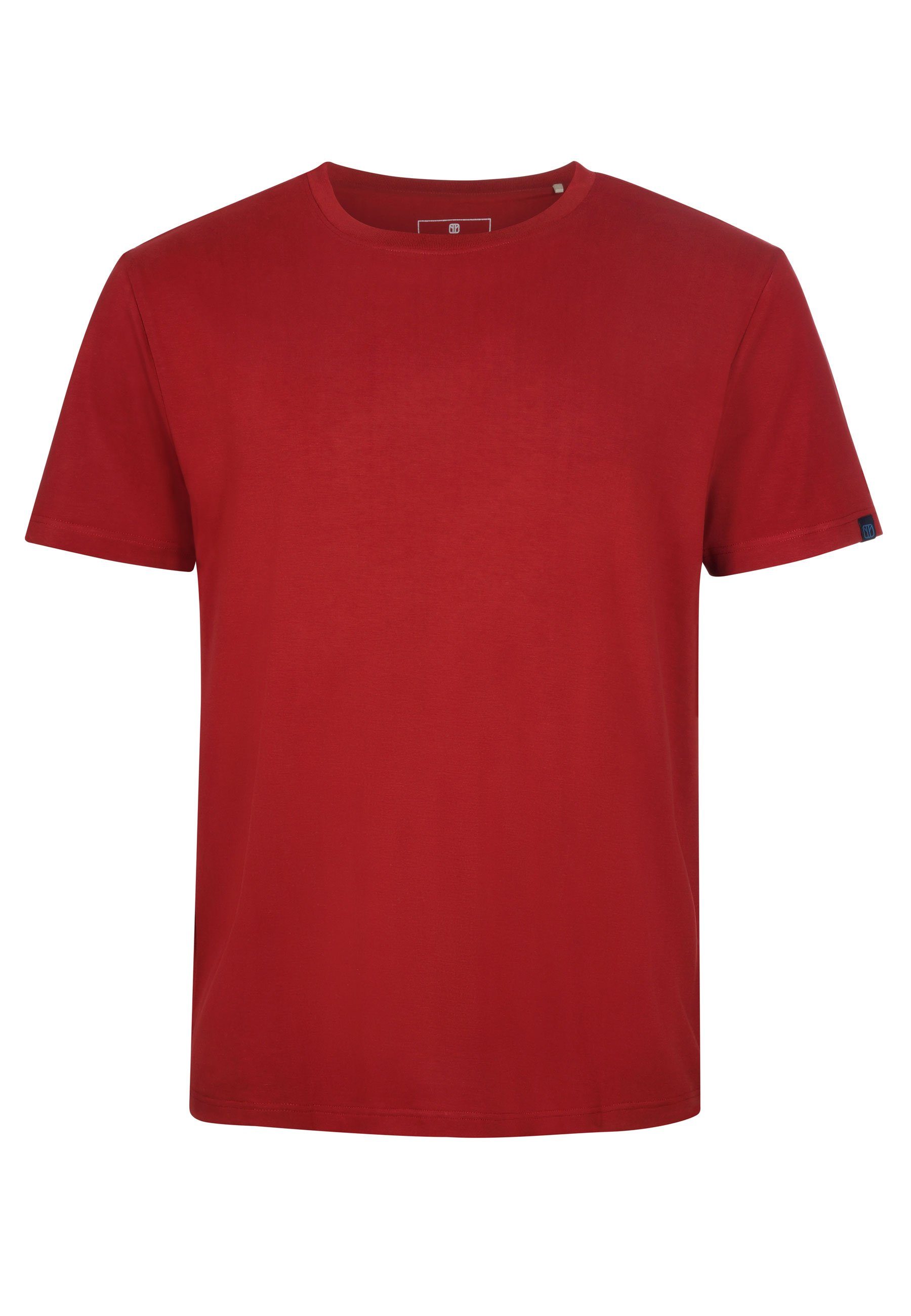 Elkline T-Shirt Bamboo Basic Kurzarm Jersey Shirt aus weichem Bambus Viskose syrahred