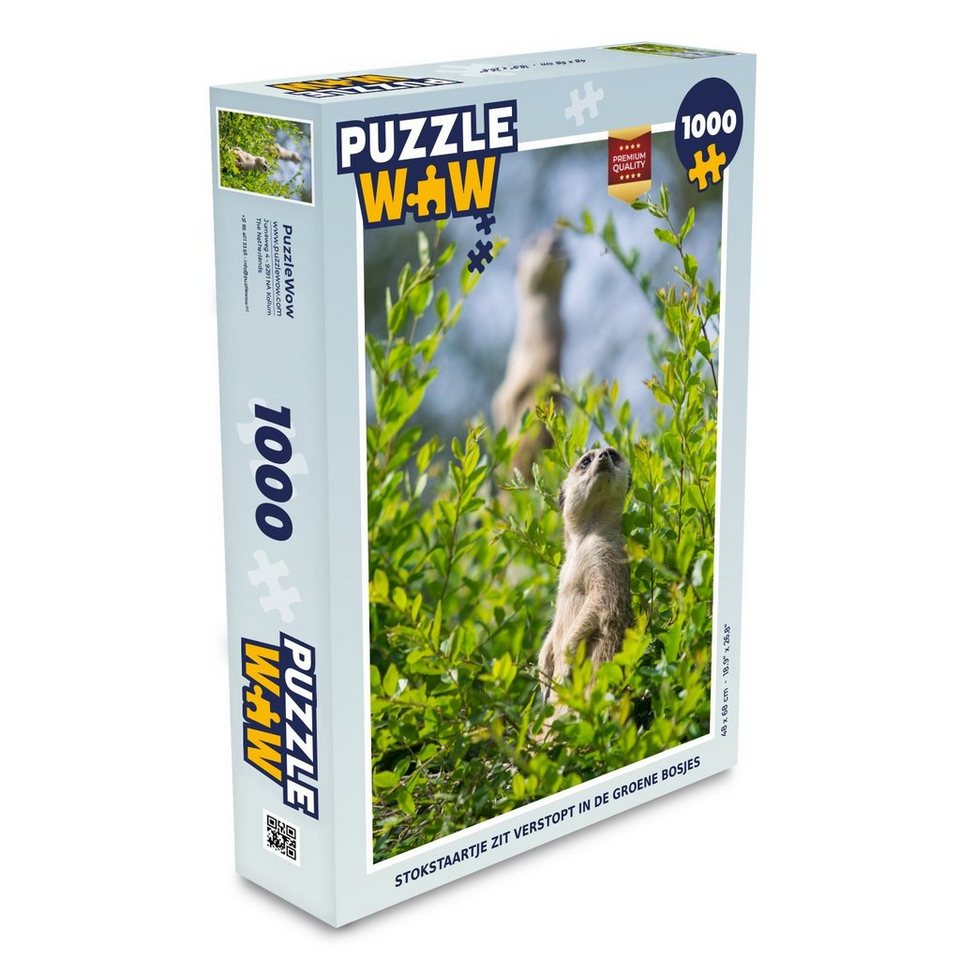 MuchoWow Puzzle Büsche - Erdmännchen - Tier, 1000 Puzzleteile, Foto ...