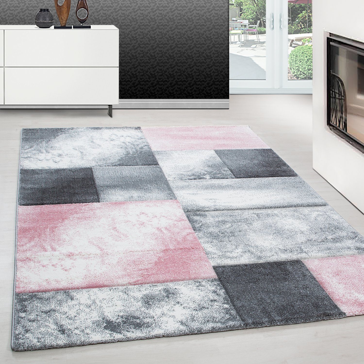Teppium Teppich Kariert Design, Rechteckig, Höhe: günstig online kaufen