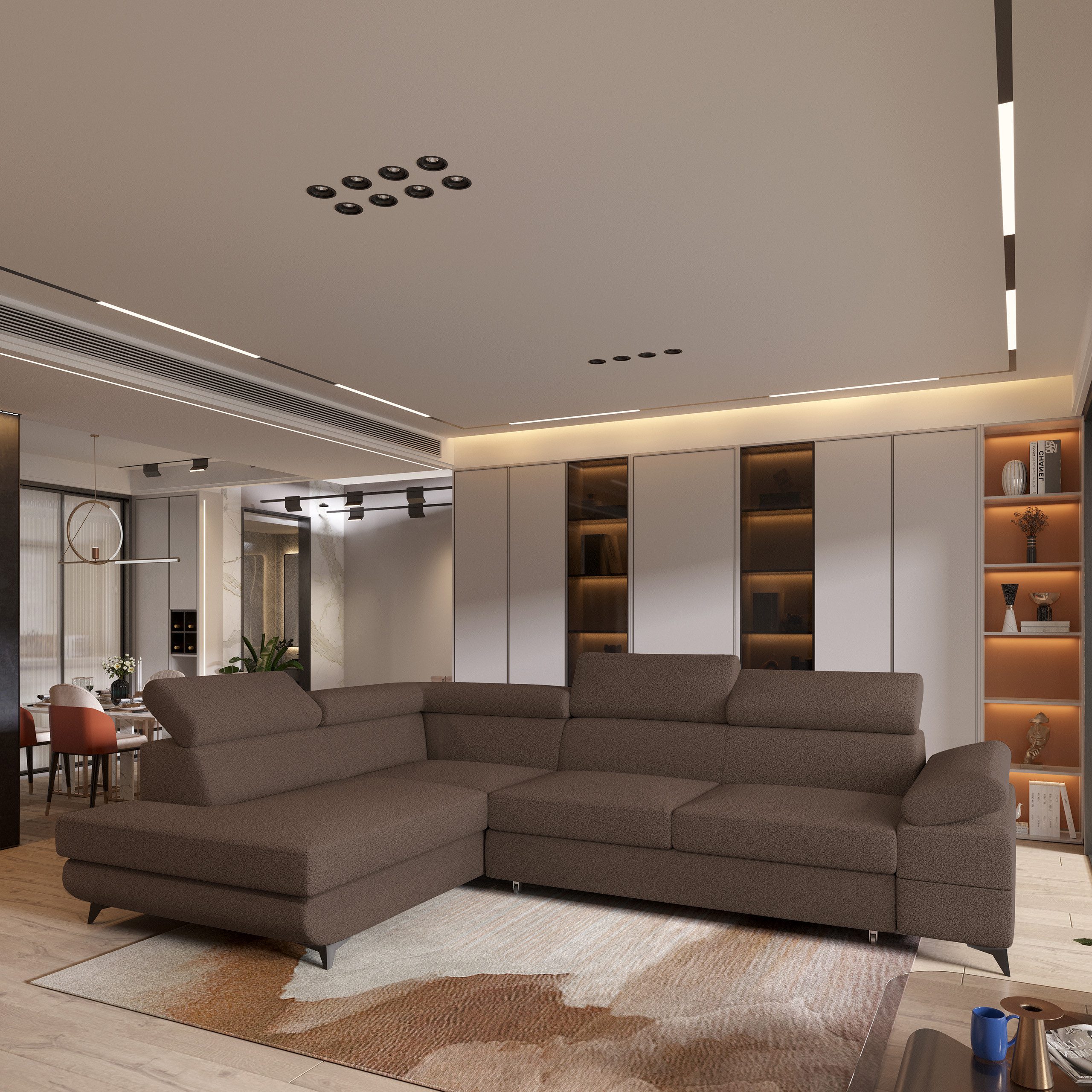 Masseno Ecksofa FAVIEN mit Schlaffunktion L-Form, günstig online kaufen