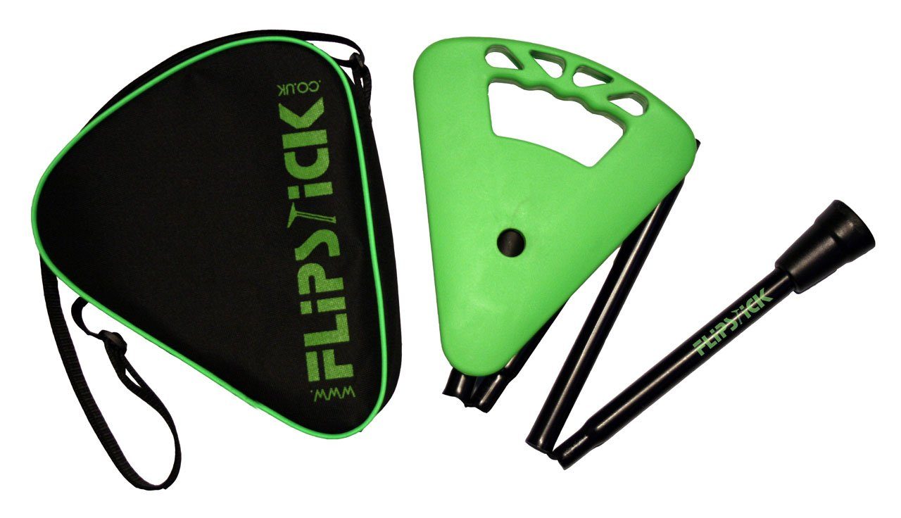 Stockshop Gehstock Gehstock Flipstick Sitzstock, Leichtmet., faltbar, Gummipuff.