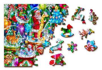 Wooden City Puzzle Holzpuzzle Christmas Snowballs Weihnachten, 750 Teile, Holzbausatz, 750 Puzzleteile, 3D Holzpuzzle