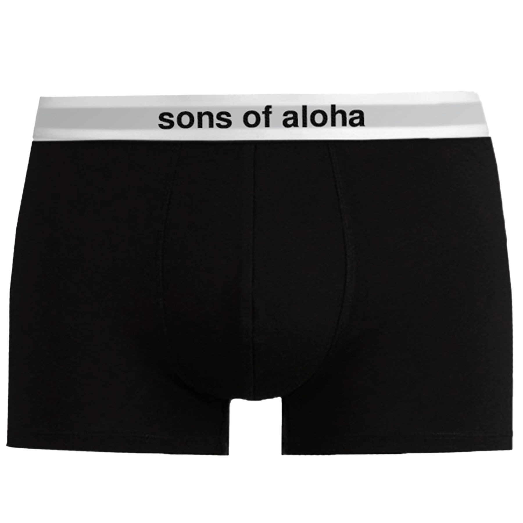 SONS OF ALOHA Boxer Boxershorts SONS OF ALOHA Boxershorts, Unterhose Männer, schwarz mit weißem Bund, M