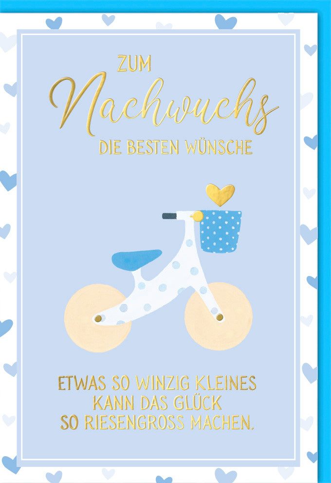 Grußkarten Geburt – Baby – Freudiges Ereignis - Karte mit Umschlag