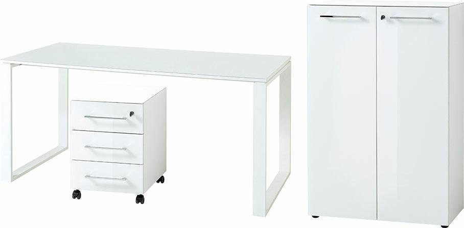 GERMANIA Büro-Set GW-Monteria, (Set, 3-St) Weiß