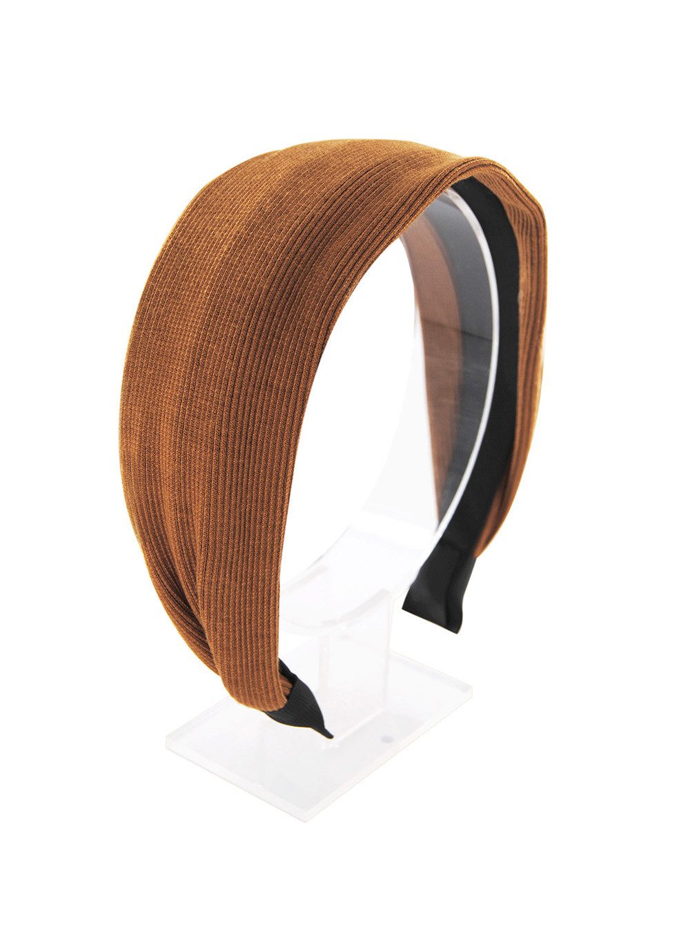 axy Haarreif Breiter aus geripptem Stoff elegant, Damen Breiter Haarreif Haarband Haarreifen