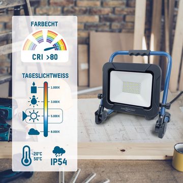 ANSMANN AG LED Baustrahler LED 50W Strahler für den professionellen Einsatz, 4.500lm Leuchtkraft, SMD-LED