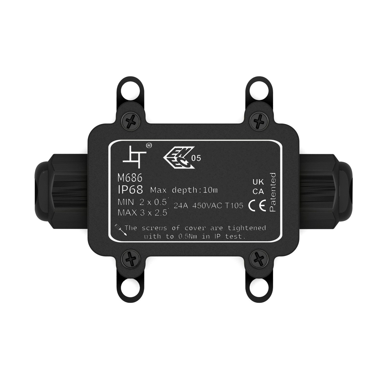 HB-DIGITAL Kabelverbinder-Sortiment hb-digital Abzweigdose wasserdicht IP68 2 Wege Kabeldose Outdoor