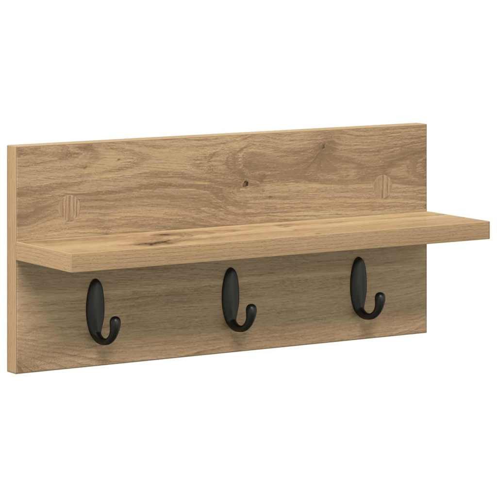 vidaXL Regal Wandmontierter nachttisch Wandhalterung Artisan-Eiche, 1-tlg.