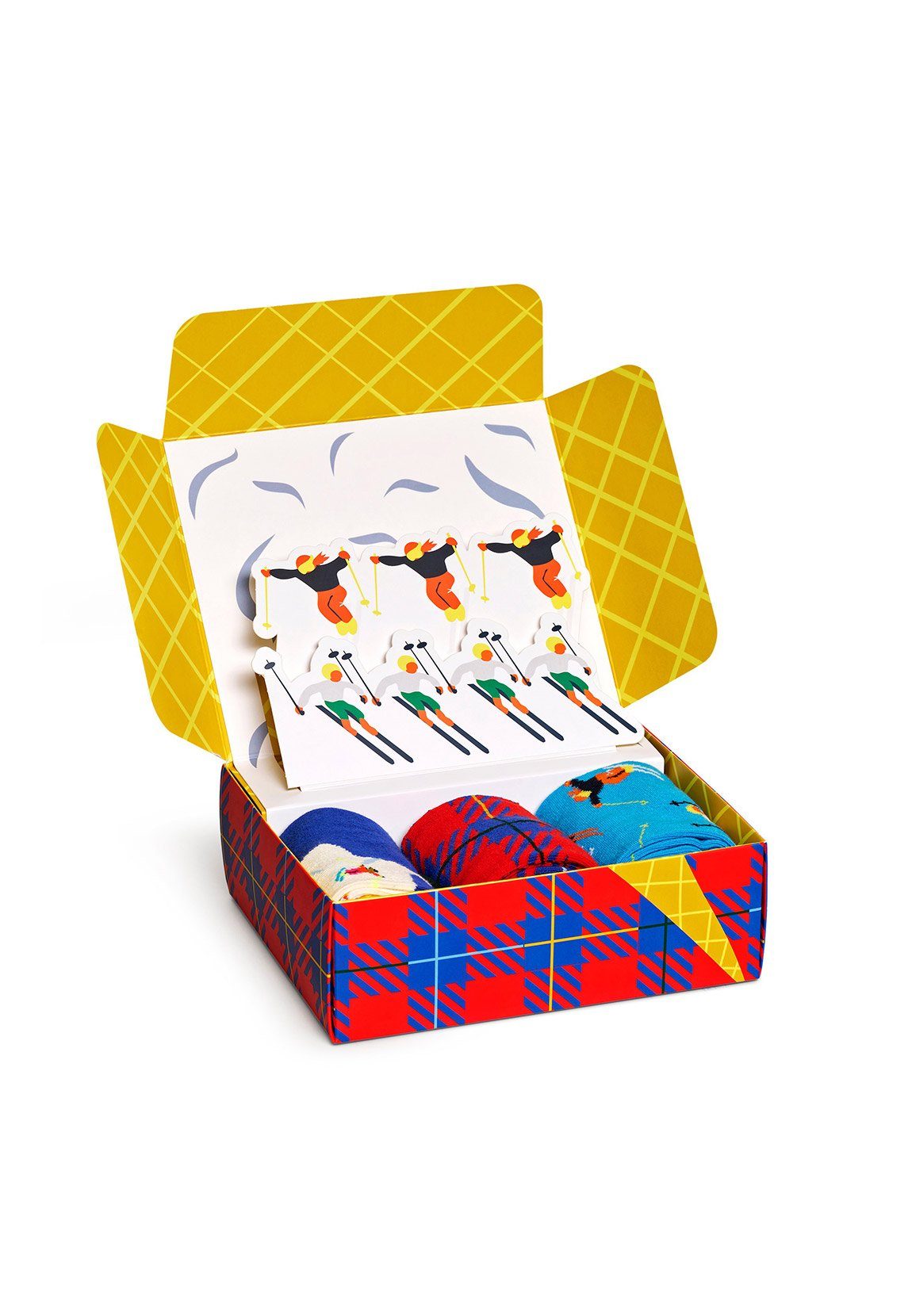 Socks SET SKIING DOWNHILL Freizeitsocken Geschenkbox Happy Socks P000333 Happy Mehrfarbig GIFT