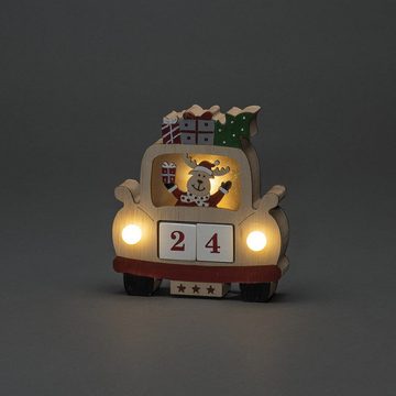 KONSTSMIDE Weihnachtsfigur Konstsmide LED-Weihnachtsfigur Datumswürfel 3x warmweiße LEDs Rentie