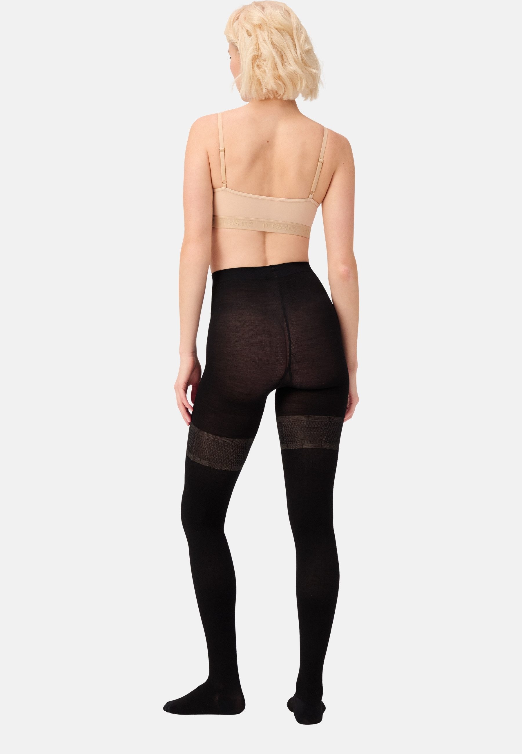 ITEM m6 Feinstrumpfhose Merinowolle, Bio-Baumwolle, Push-up, Shaping, Hightech-Kompression