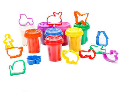 Bubble-Store Knete Knete in 8 leuchtend bunten Farben, Knetgummi-Set 20 Teil, 12 Ausstech (Knetmasse Set für Kinder, 20 Teile), Knete, Spielknete