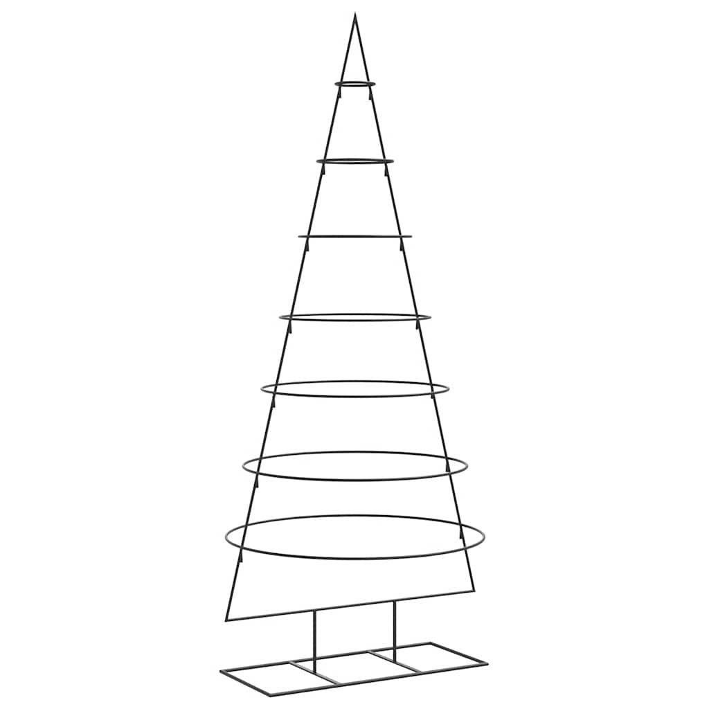vidaXL Künstlicher Weihnachtsbaum Metall-Weihnachtsbaum für Dekorationen Schwarz 180 cm