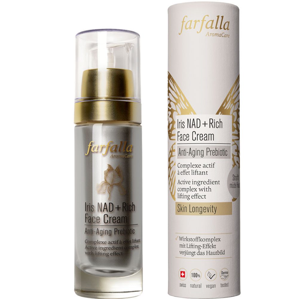Farfalla Essentials AG Gesichtspflege Iris NAD Rich Face Cream Anti-Aging Prebiotic, 30 ml