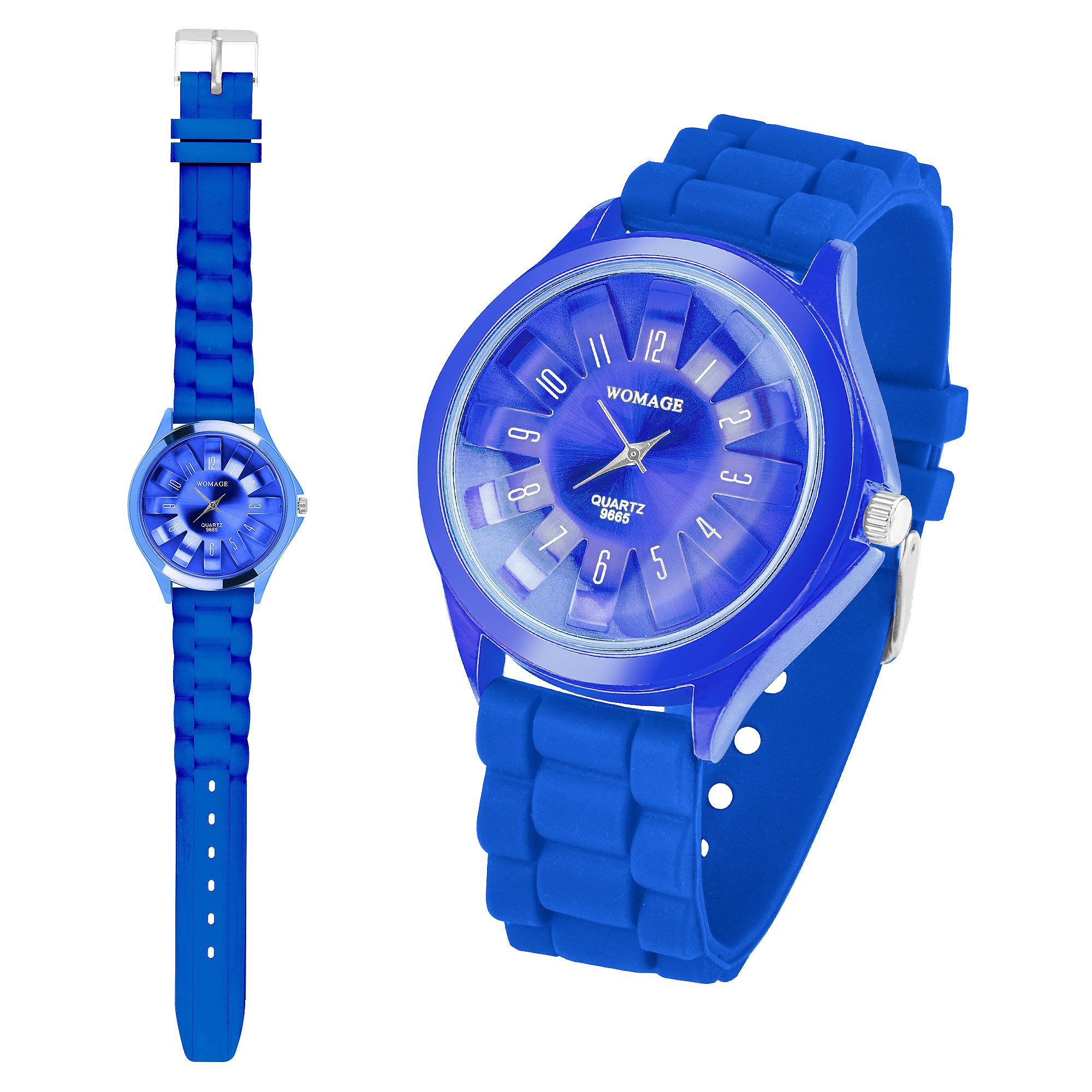Quarzuhr Damen Silikon Armbanduhr Silikon Uhr für Frauen modern und zeitlos