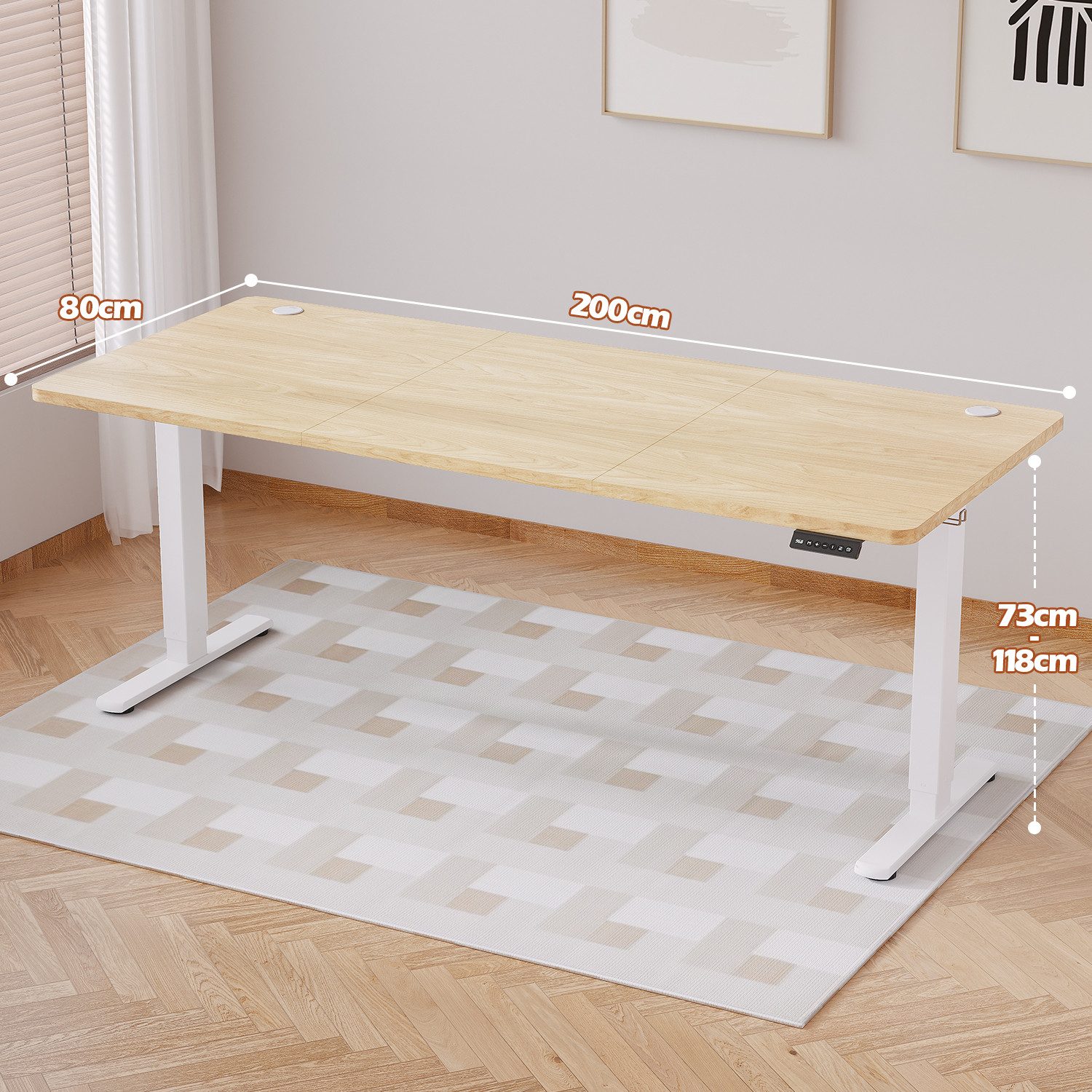 HOMALL Schreibtisch Schreibtisch Höhenverstellbarer mit Gedächtnis und Sitzerinnerung (2-lagige Hohenverstellung mit sitzender Erinnerungsfunktion und USB-Ladeanschluss)