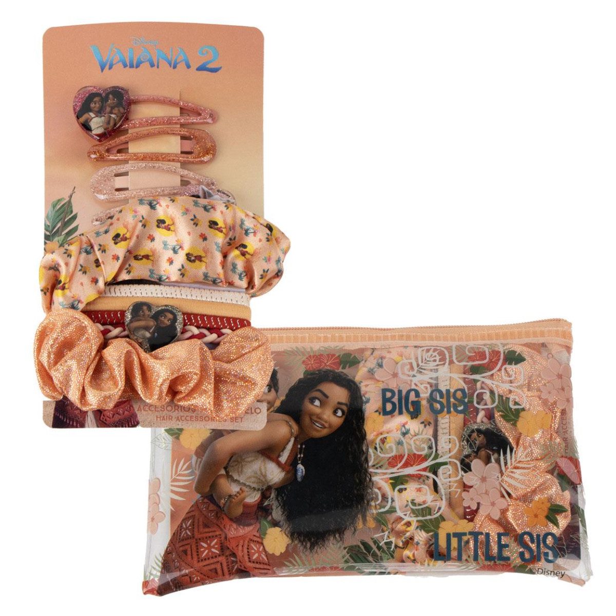 Disney Haarstyling-Set Moana Beauty Set Kinder kompakt Format für unterwegs, Spar-Set
