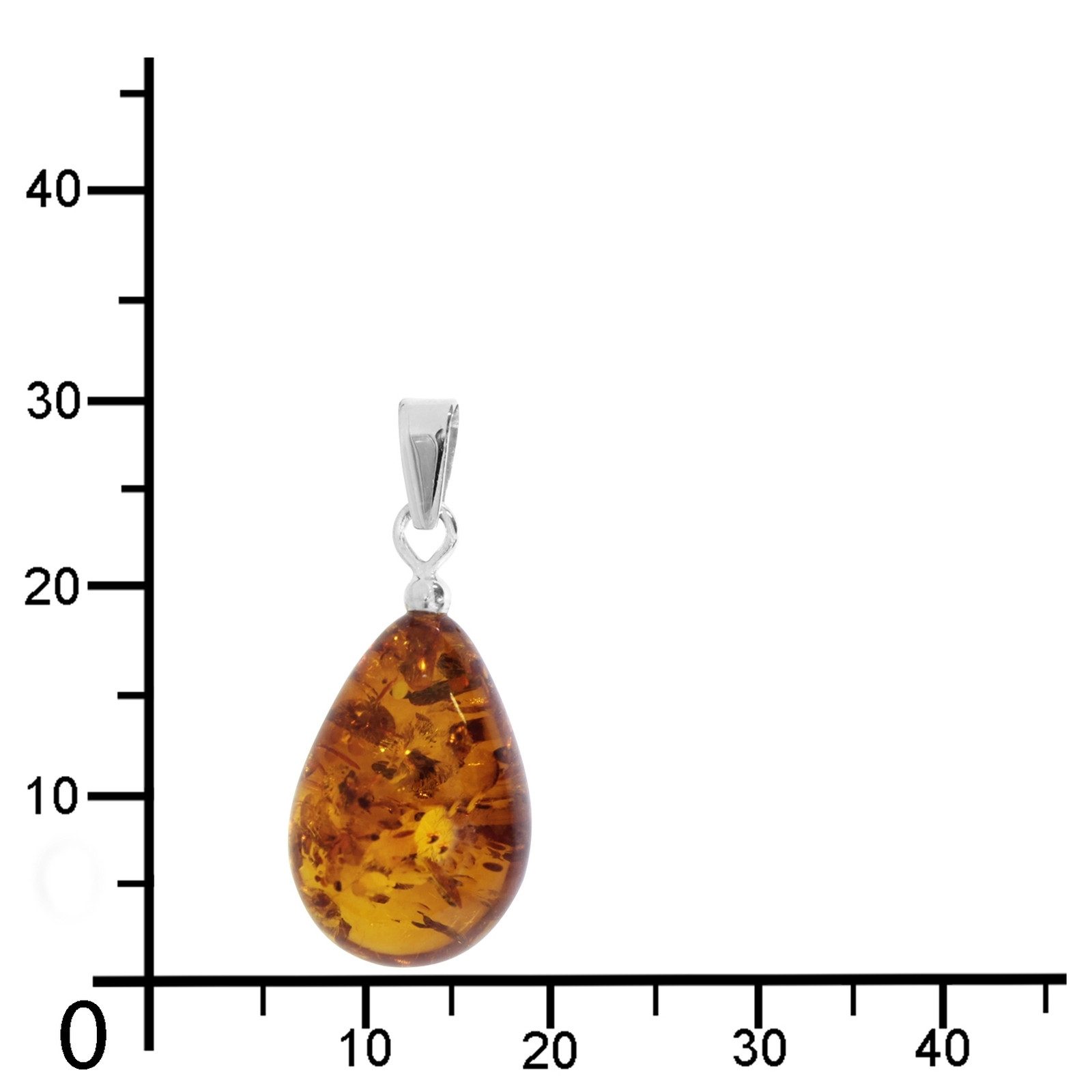 OSTSEE-SCHMUCK Kettenanhänger Ostsee-Schmuck Anhänger Tropfen ca. 17 mm lan günstig online kaufen