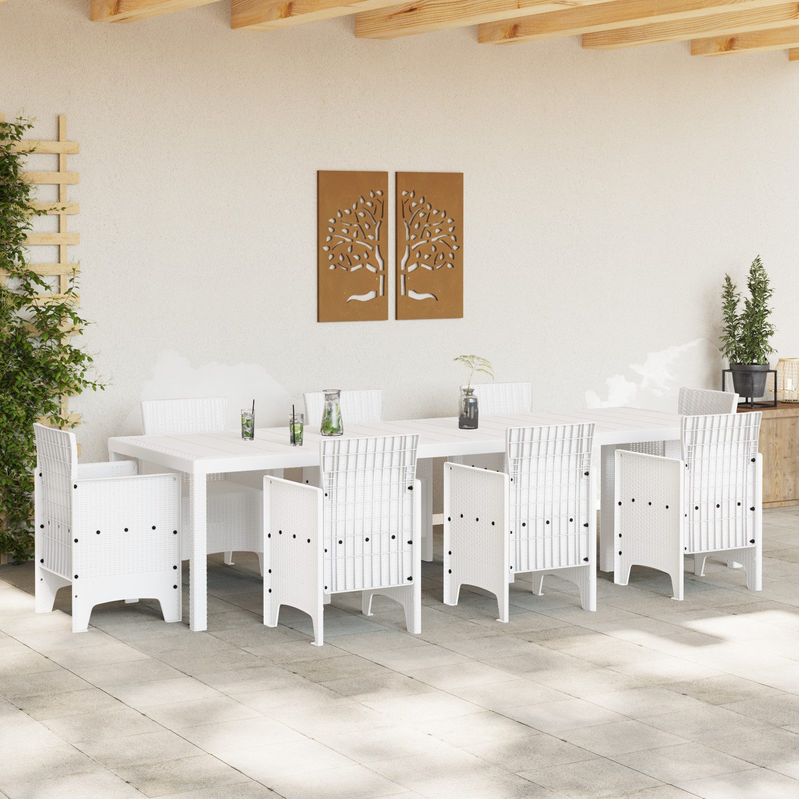 vidaXL Gartentisch Gartentisch Weiß 300x100x73 cm günstig online kaufen