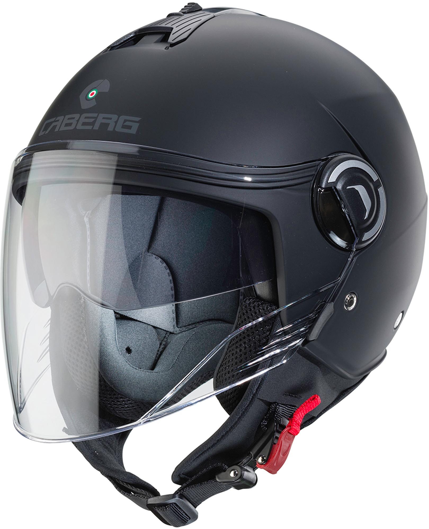 Caberg Motorradhelm Riviera V4 X Jethelm, vorbereitet für Kommunikationssystem,integriertes Sonnenvisier