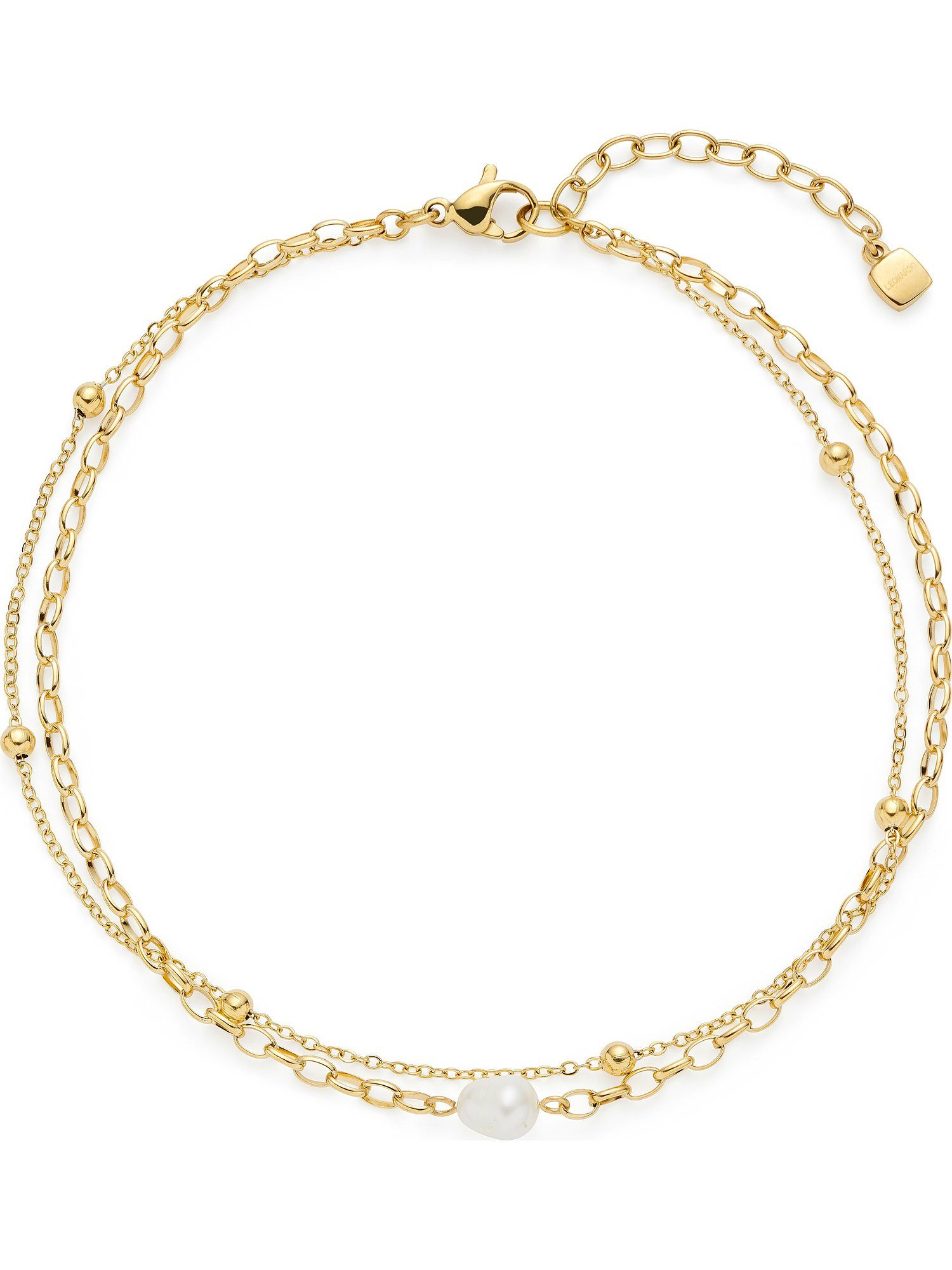 LEONARDO Edelstahlarmband Leonardo Damen-Armband Edelstahl Glasstein, Modern