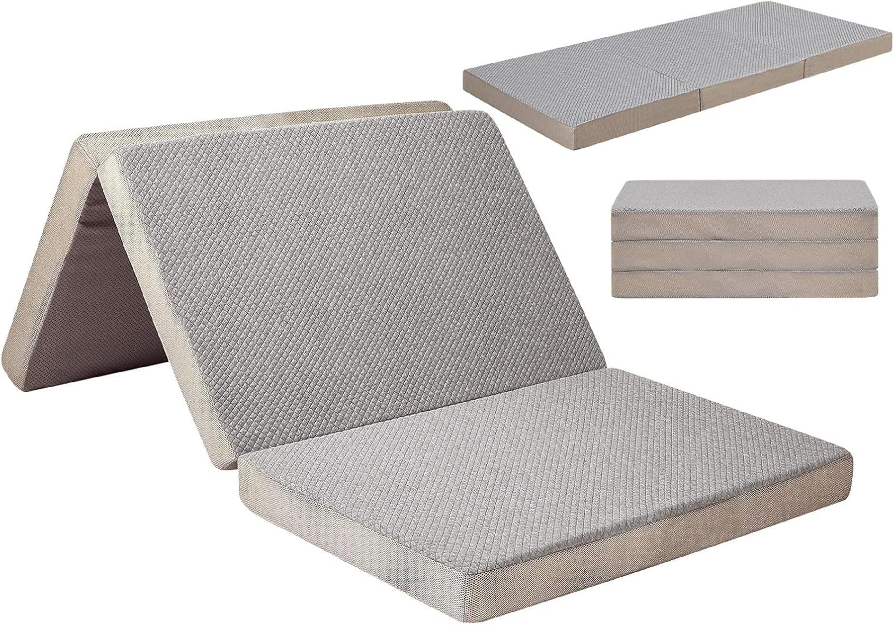 Beistellbett-Matratzen 3-teilige Memory-Schaum, Faltmatratze, Faltbare Matratze, ibettertec, (Spar-Set, 1 dreifach faltbare Memory-Schaum Matratze im Spar-Set enthalten), platzsparend lagerbar, dreifach faltbar