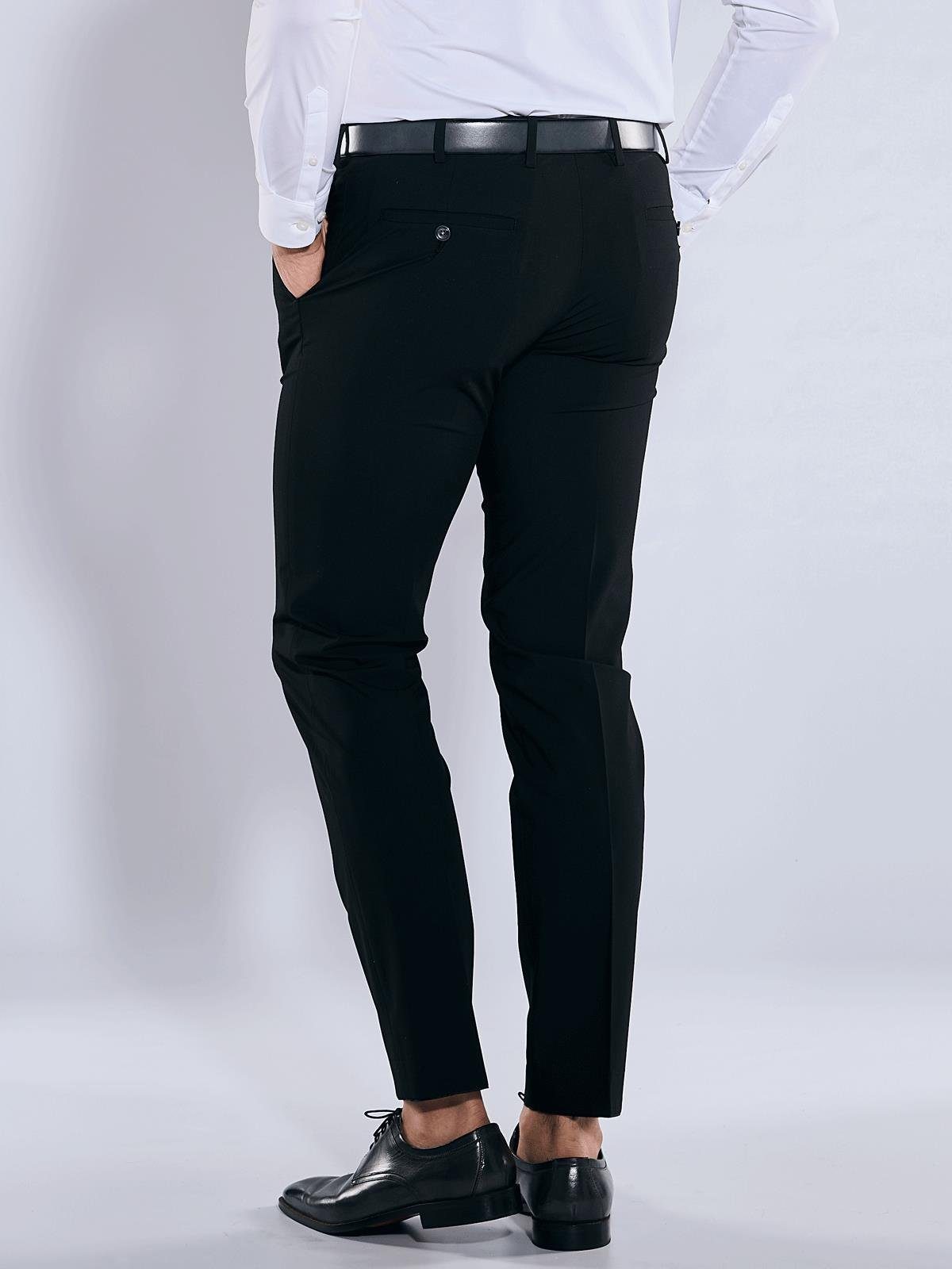 emilio adani Anzughose Herren Anzug-Hose slim fit, Schwarz – Bild 3 von 5