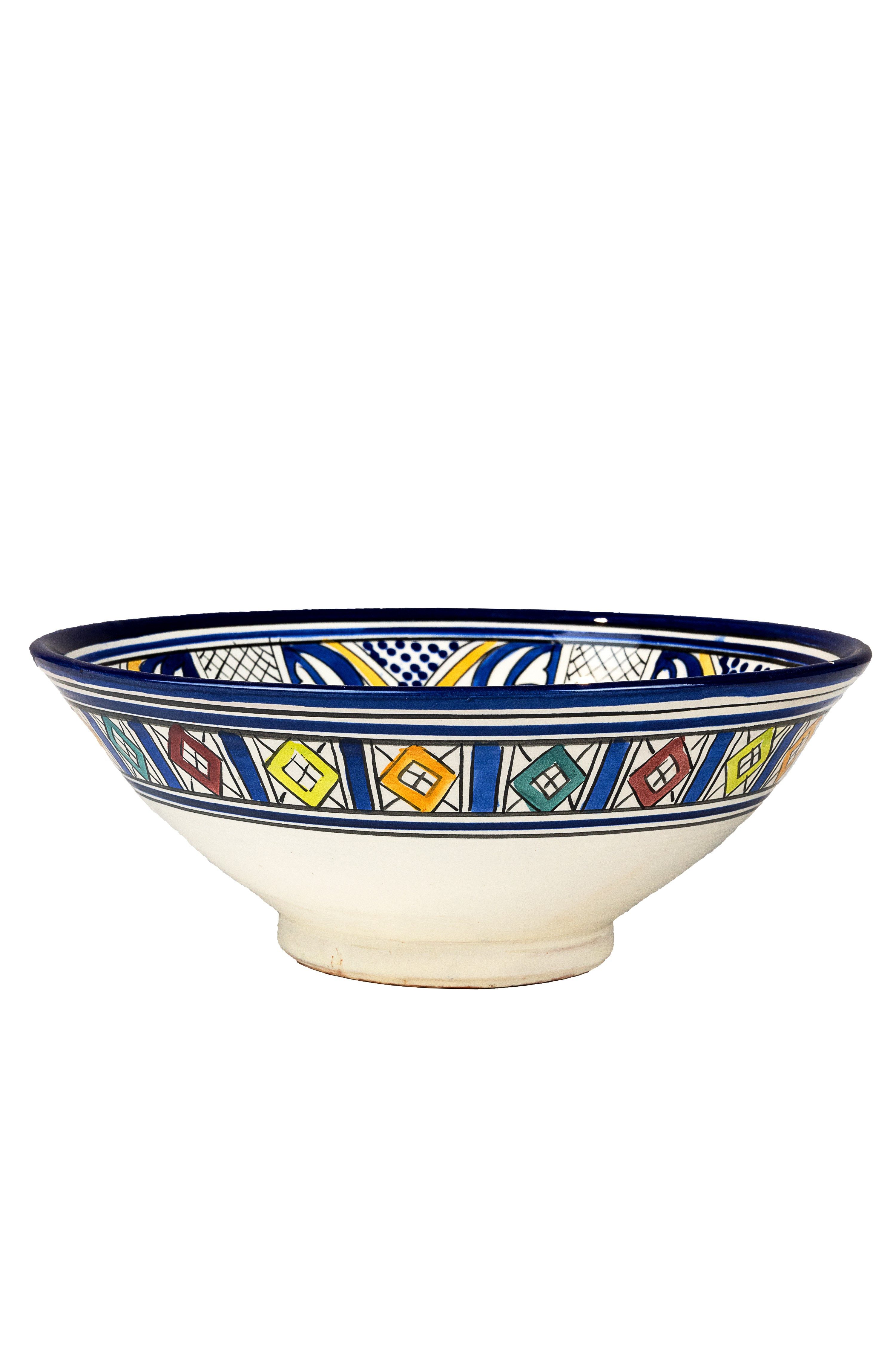 Marrakesch Orient & Mediterran Interior Dekotablett Marokkanische Keramikschale Amsah, Handarbeit