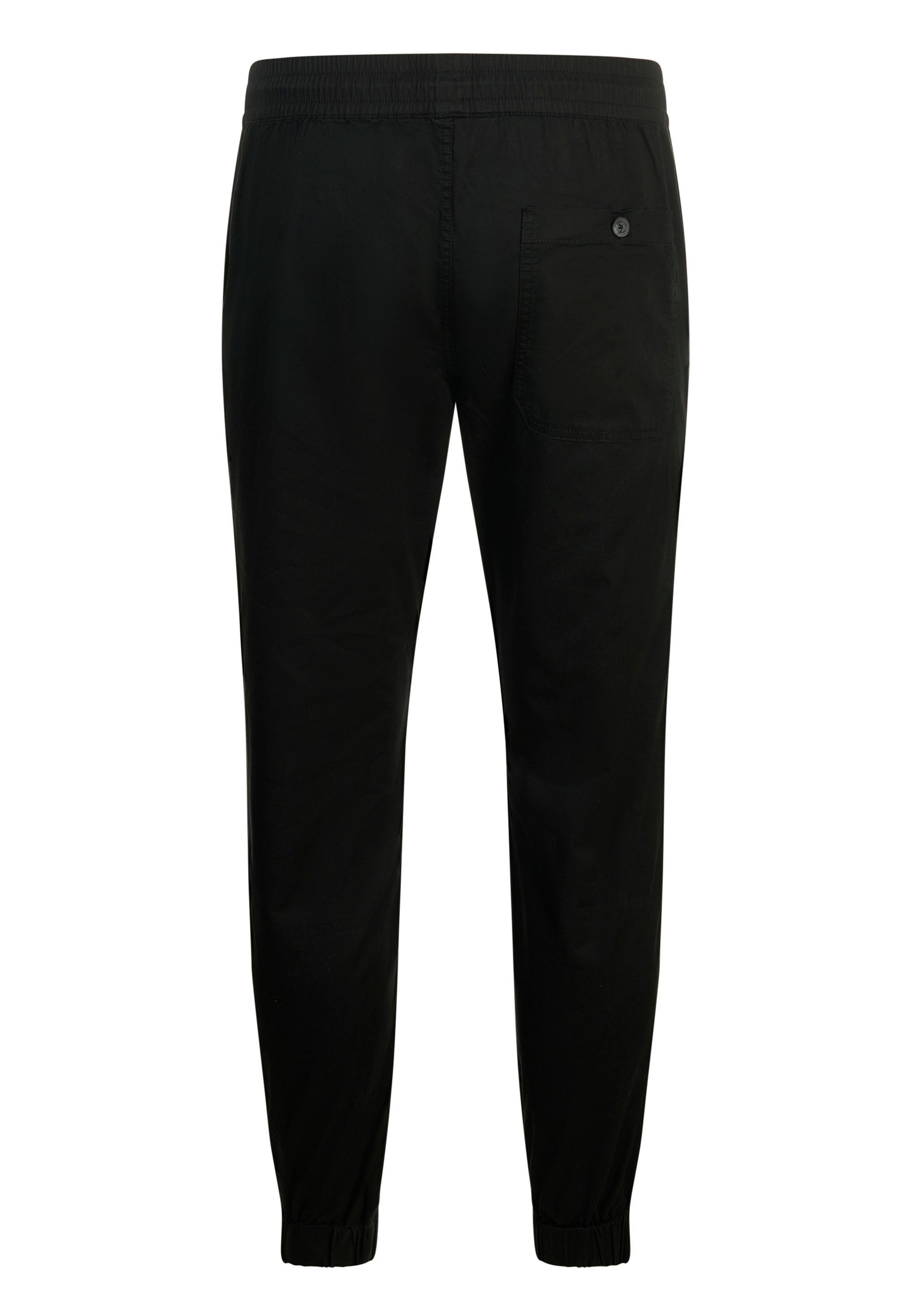 mit Chinohose Tunnelzug praktischem Woven schwarz GIORDANO Jogger