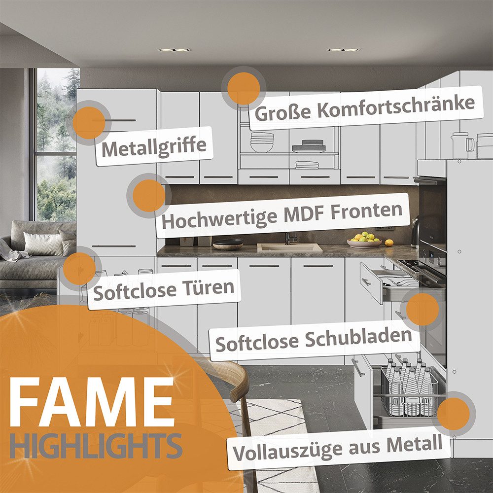 Vicco Apothekerschrank Fame-Line, Goldkraft Eiche/Weiß, 20 cm, AP Eiche (1-St)