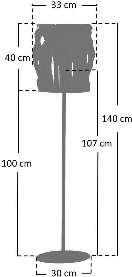 Stehlampe handgefertigt, Fackeloptik ohne Walt, SalesFever Leuchtmittel, in