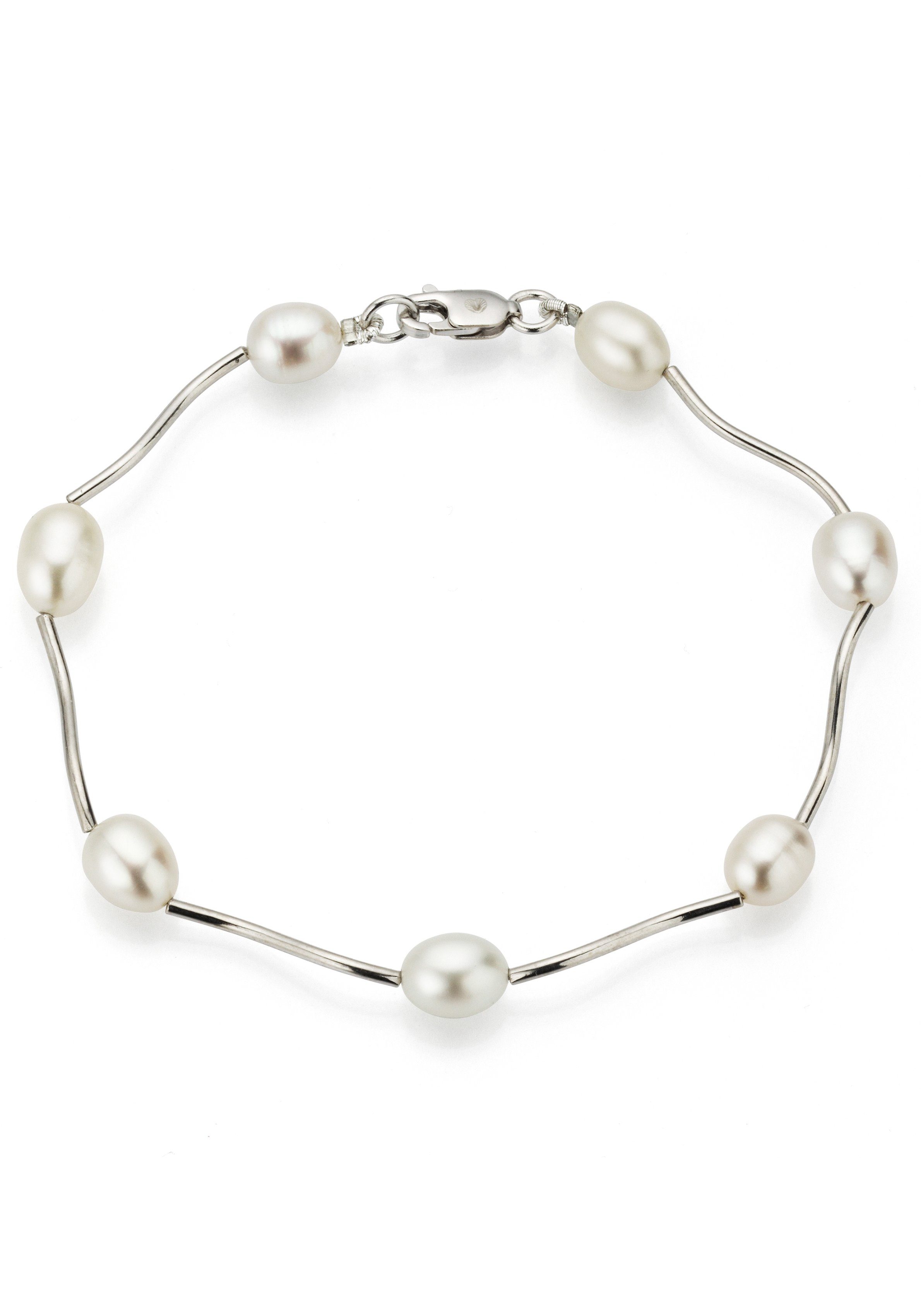 Firetti Silberarmband Schmuck Geschenk Armschmuck Armkette, Made in Germany - mit Süßwasserzuchtperle