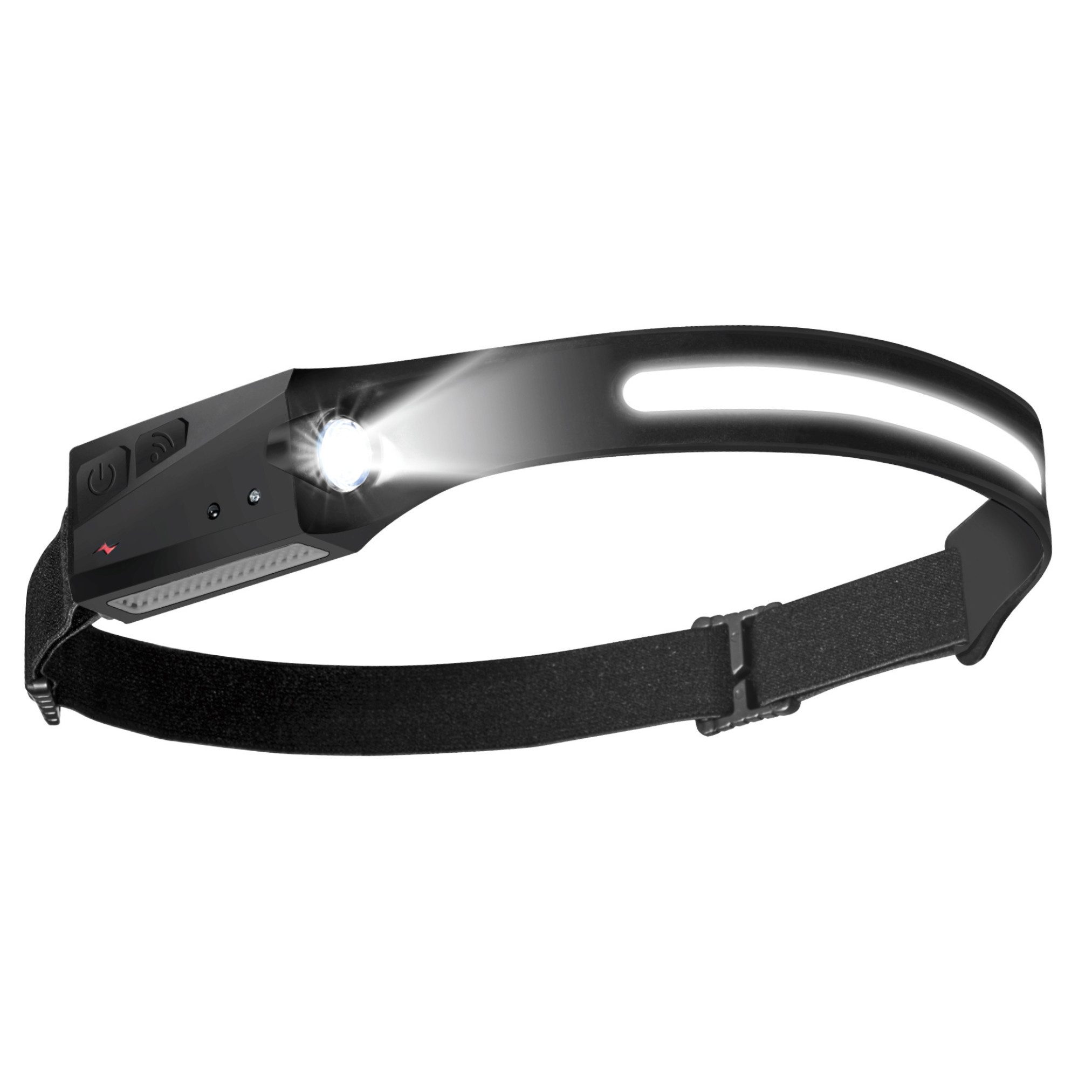 Venteo LED Stirnlampe Handy Bright Head Lamp (Spar Set, 1-St., 1er oder 2er Pack), Verstellbarer Gurt, wiederaufladbar, Bewegungssensor