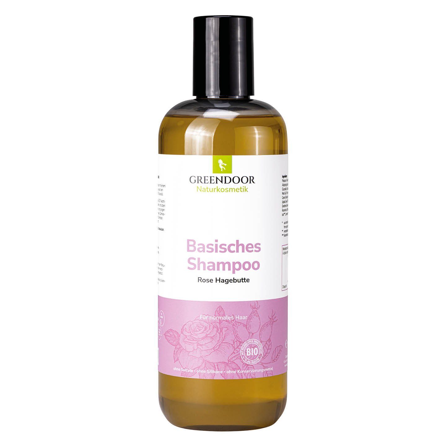 GREENDOOR Gelshampoo Basisches Hagebutte XL Rose Shampoo