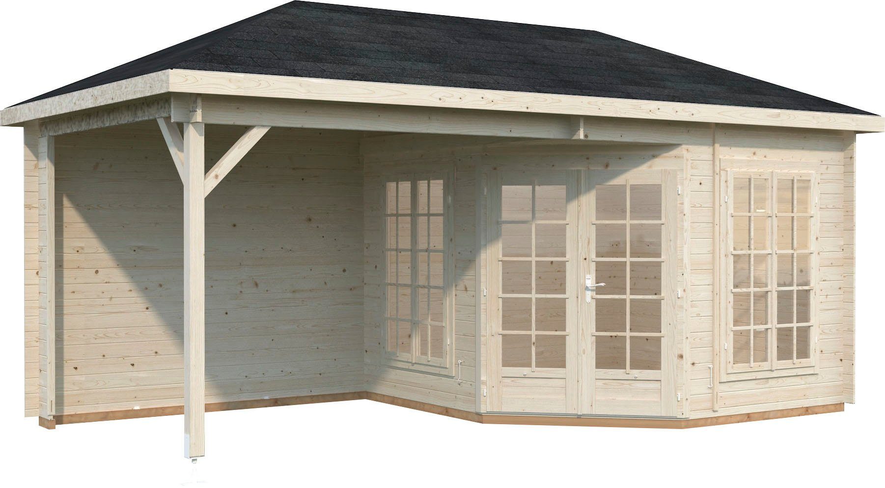 Palmako Gartenhaus Pavillon Melanie, BxT: 599x322 cm, naturbelassen