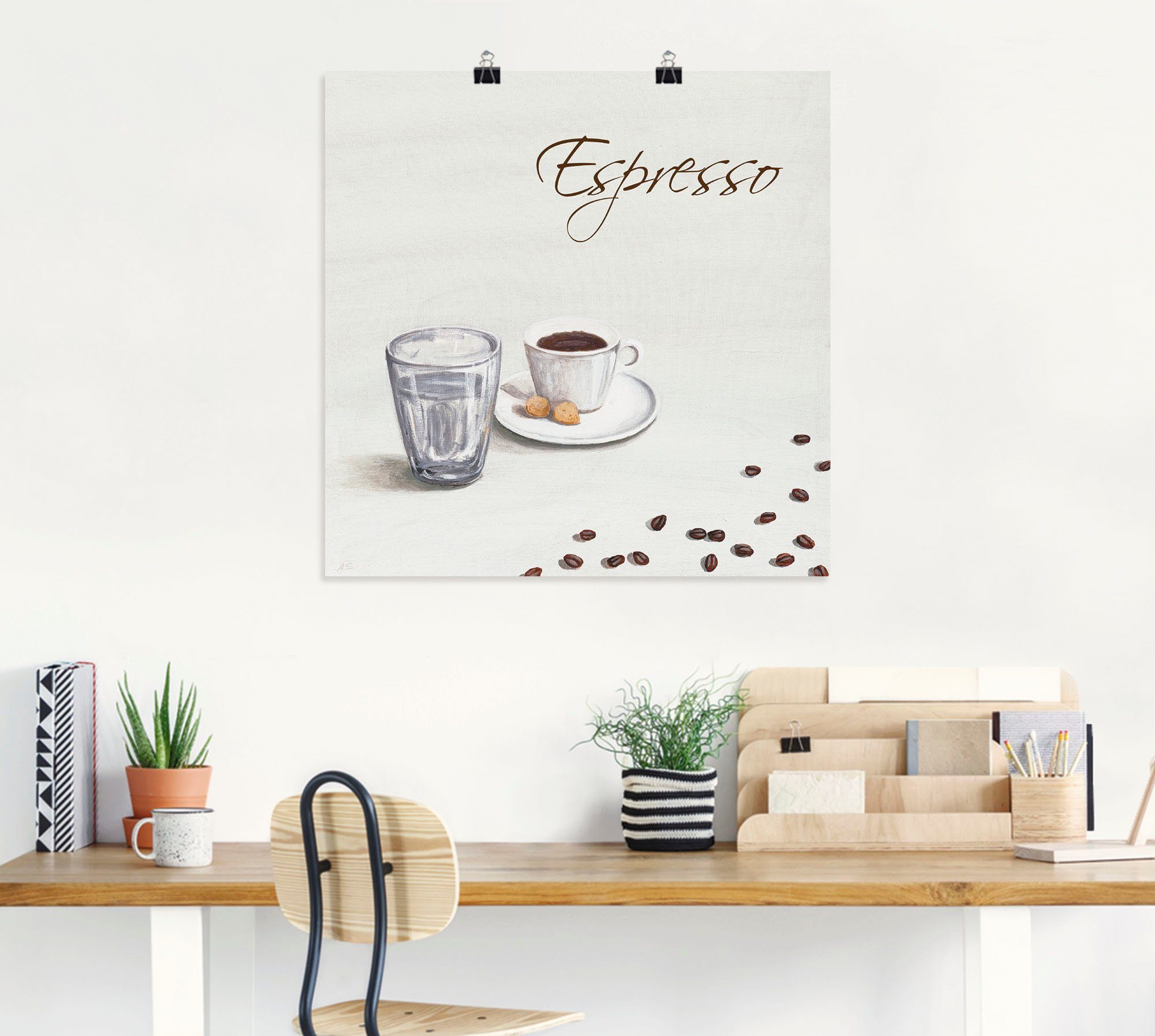 Alubild, Espresso als in III, Artland Wandbild St), Größen Leinwandbild, (1 Getränke Poster oder Wandaufkleber versch.