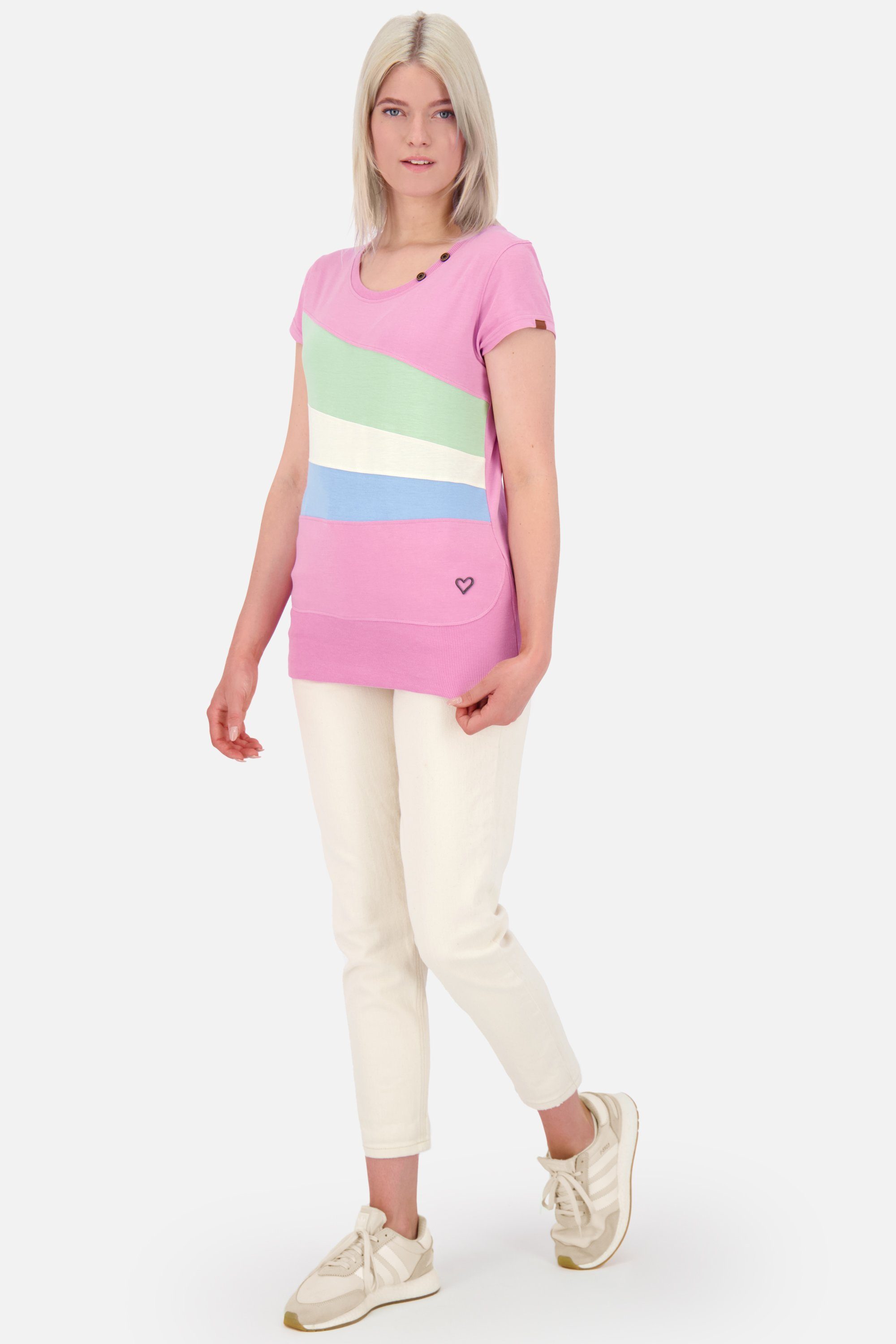 Kickin Shirt & melange Kurzarmshirt, ClementinaAK Alife bubblegum Shirt Damen Rundhalsshirt A