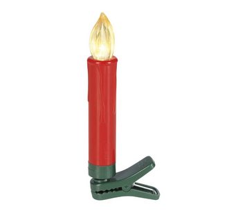 CHRISTmaxx LED-Christbaumkerzen 15 tlg Set, Baumkerzen Rot Led von Kerzenzauber Outdoor Kabellose Kerzen