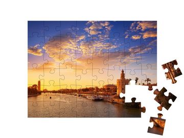 puzzleYOU Puzzle Sonnenuntergang Sevilla, 48 Puzzleteile, puzzleYOU-Kollektionen Spanien